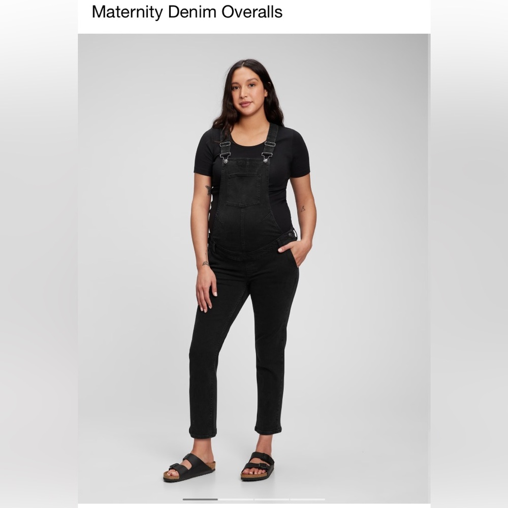Black Gap Maternity Denim Overalls